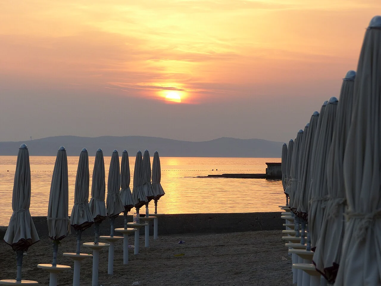 Evening light across the Adriatic in Crikvenica