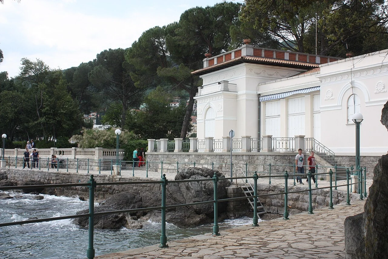 Seafront promenade and historic architecture in Opatija